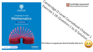 Cambridge O Level Coursebook Chapter 1 Exercise 1.1B (Question 1 to 3) Solution