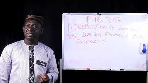 PUB 307 Local Govt Finance and Authority