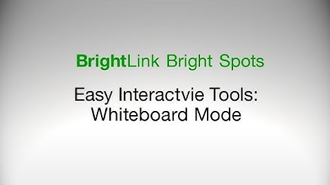 Epson BrightLink Projectors | How To Use the Easy Interactive Tools in Whiteboard Mode