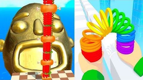 Sandwich Runner VS Toy Spring - All Levels SpeedRun Gameplay Android iOS Ep1