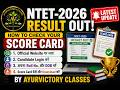 #NTET RESULT OUT #SCORE cARD