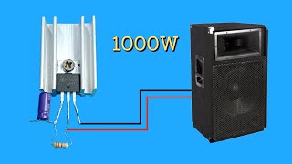 DIY Powerful Ultra Bass Amplifier IRFZ44N Mosfet | No IC | Simple Circuit at Home.