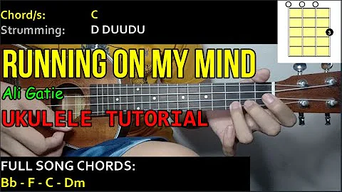 Ali Gatie - RUNNING ON MY MIND Ukulele Tutorial (with CHORDS and STRUMMING PATTERNS)