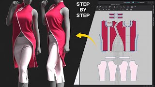 Creating Sakura Outfit from Boruto/Naruto Series | Step by Step | MD/Clo3D