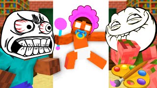 Monster School : DRAWING CHALLENGE 4  Minecraft Animation