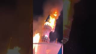 Disneyland Castle Burst Into Flames