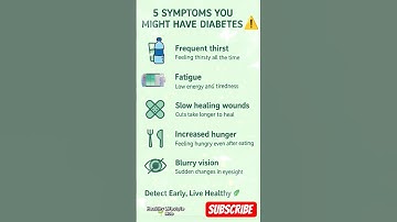 5 Early Signs You Might Have Diabetes 😱 #HealthTips #DiabetesAwareness#sugar  #StayHealthy#shorts