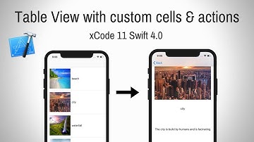 Table View with custom cells & actions