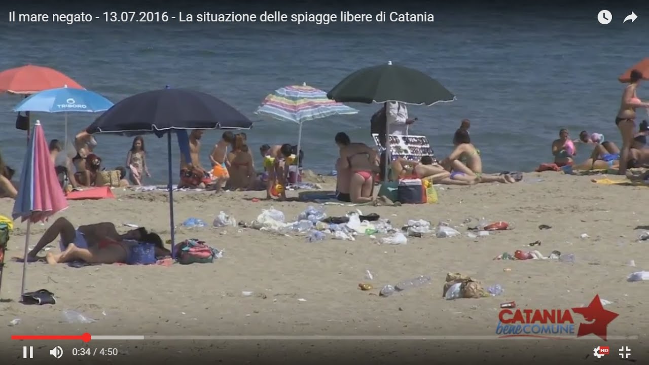 Il Mare Negato 13072016 La Situazione Delle Spiagge Libere Di Catania
