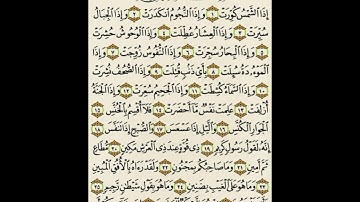 سورة التكوير كاملة (81) مكتوبه/ماهر المعيقلي