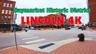 Walk Tour 4K | Haymarket Historic District, Lincoln, Nebraska | USA | Nebraska City Tour 2024