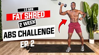 15 MIN Full Body Shred + Abs Workout Challenge // Dumbbell HIIT | (Day 30 of 366)