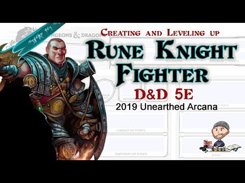 D D 5e Rune Knight Fighter Build 2019 Unearthed Arcana Wally Dm