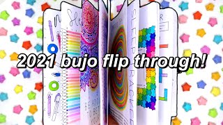 My 2021 Bullet Journal Flip Through | bujo theme ideas (aesthetic and easy)