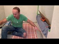 How to install SunTouch Floor Warming Under Floor Heating Mat under tiles - Easy DIY