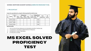 PPSC Solved Proficiency Test | MS Excel Proficiency Test | PPSC Past Proficiency Test