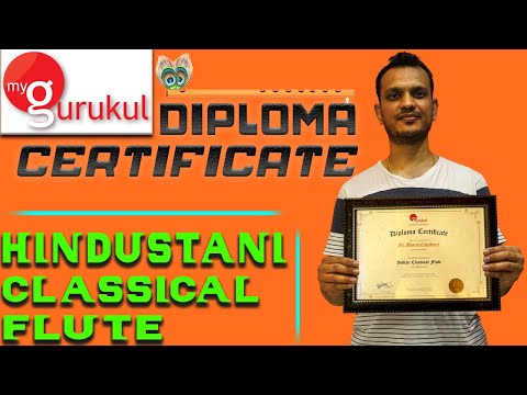 Flute Diploma CERTIFICATE / By My Gurukul In (Hindustani Classical Flute) | Pandit Vivek sonar|Flute