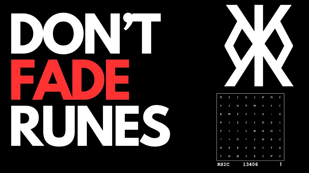 DON't FADE 100x RUNES #RSIC #Runestone #ordinals - YouTube