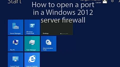 How to open a port in the firewall of a Windows 2012 server