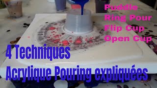 4 techniques  Peinture Acrylique Pouring, tuto et conseils  N°100#techniqueacryliquepouring