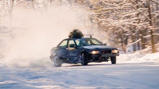 Green E36 Winter Beater | Drifting in the snowy forest