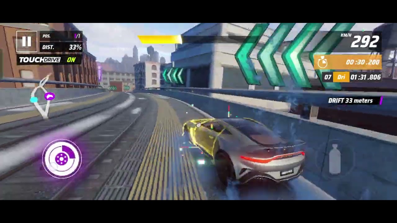 Asphalt Unite Aston Martin Vantage V12 Grand prix Round 1 touch drive manual 