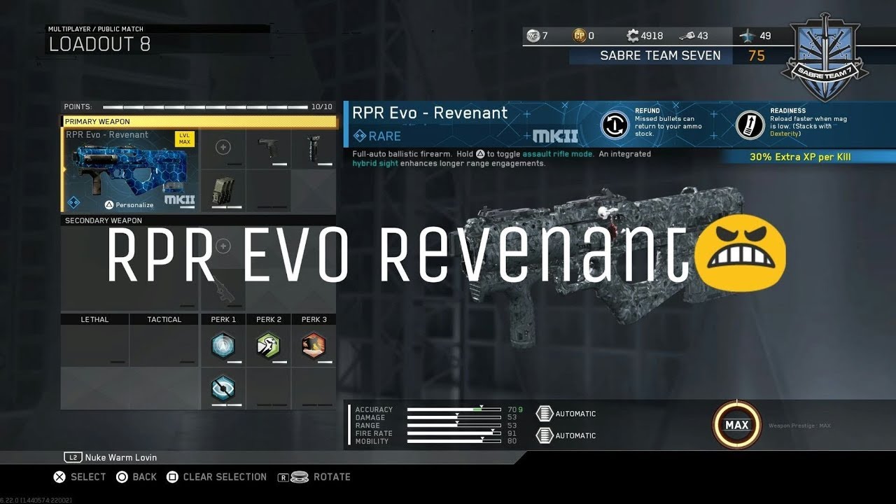 THIS RPR Evo VARIANT CLASS SETUP MAKE YOU AS A TRYHARD IW!!!