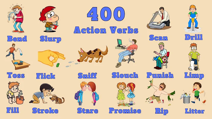 400 Action Verbs English Vocabulary with Pictures