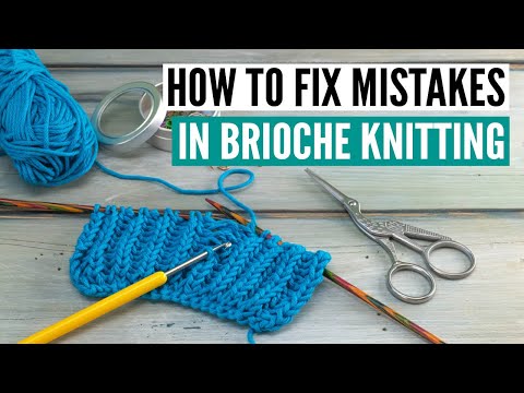 How to fix mistakes in brioche knitting
