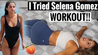 I tried selena gomez workout and this is what happened! my overall
review think you should add into your routine! thumbs up for more
celeb...