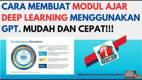 CARA MEMBUAT MODUL AJAR DEEP LEARNING MENGGUNAKAN CHAT GPT. MUDAH DAN CEPAT!!!