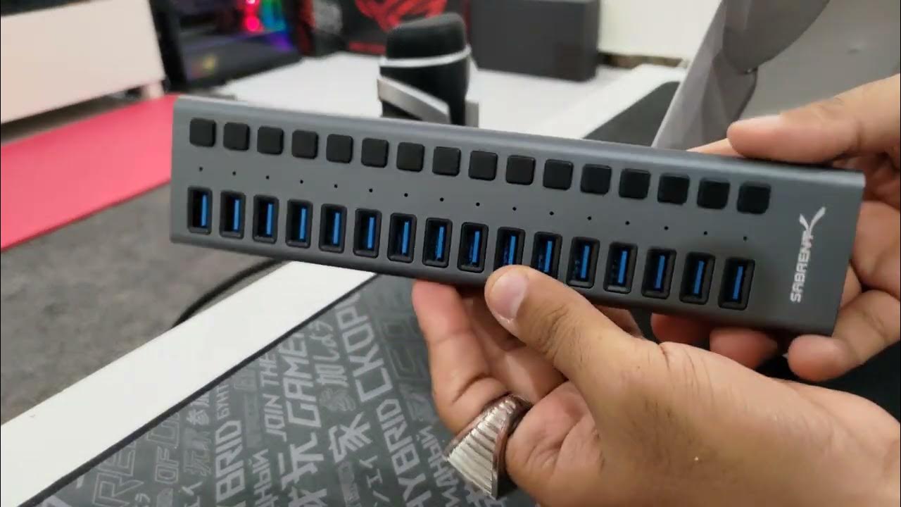Unboxing the largest USB HUB from Sabrent Sabrent فتح صندوق اكبر يو
