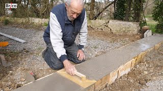 Réaliser un seuil de portail en béton  Tuto  bricolage avec Robert