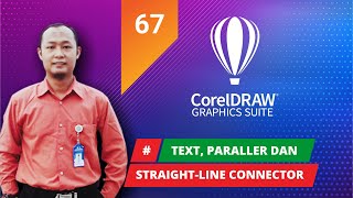 Belajar Coreldraw X7 #67 Text, Paraller dan Straight Line Connector  - Guru Jagoan screenshot 5