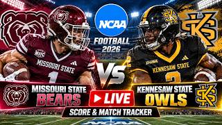 MISSOURI STATE vs KENNESAW STATE | Live Score & Match Tracker 🏈 NCAA Football 2026