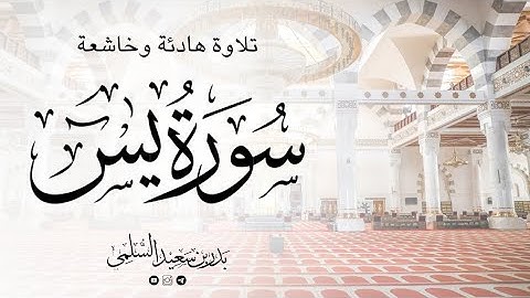 سورة يس تلاوة هادئة وخاشعة | القارئ بدر سعيد السلمي