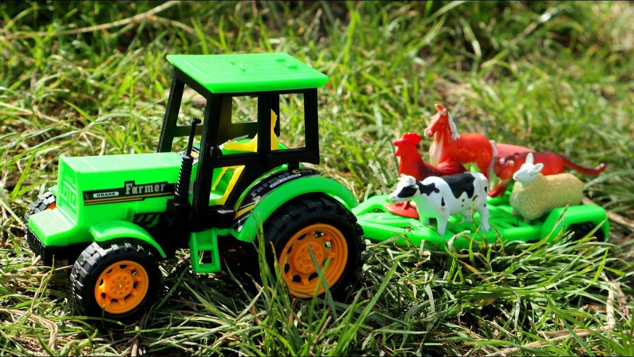 Трактора на ферме. Машины для детей. Мультик про трактор для детей