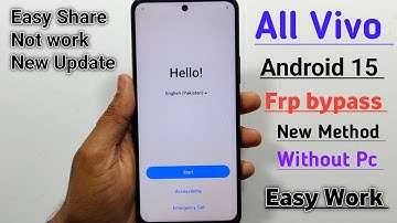 All Vivo Android 15 Frp Unlock 🔓 Easy share Not working New Update ! Vivo Android 15 Frp bypass 
