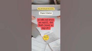 Day 4: Diwali Declutter Challenge, Paper Clutter #declutteringtips #diwalicleaning #shorts