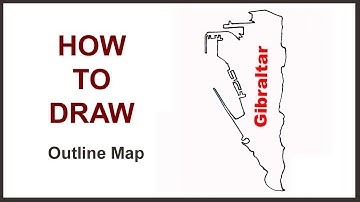 Gibraltar: Outline map || How to draw Gibraltar map