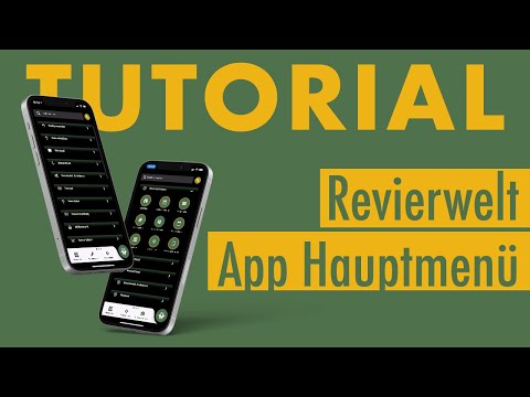 Hilfe zum Hauptmenü der App - REVIERWELT