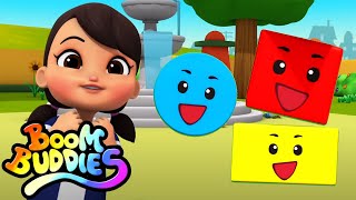 Formas canción | Dibujos animados | Videos para bebes | Boom Buddies Español | Educación