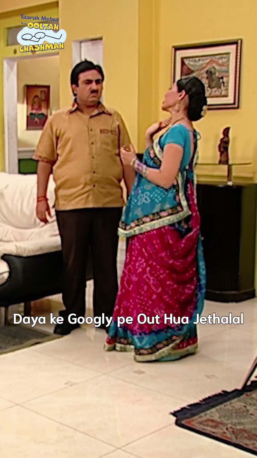 Daya ke googly pe out hua jethalal! #tmkoc #comedy #relatable #shorts #comedyvideo #funny