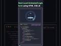 🔥Login Form Using HTML CSS & JavaScript #coding