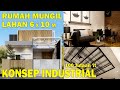 Rumah satu lantai 6x10 meter industrial 2 kamar tidur