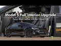Full Tesla Model S Interior Upgrade in Ferrari Black and Burl Wood