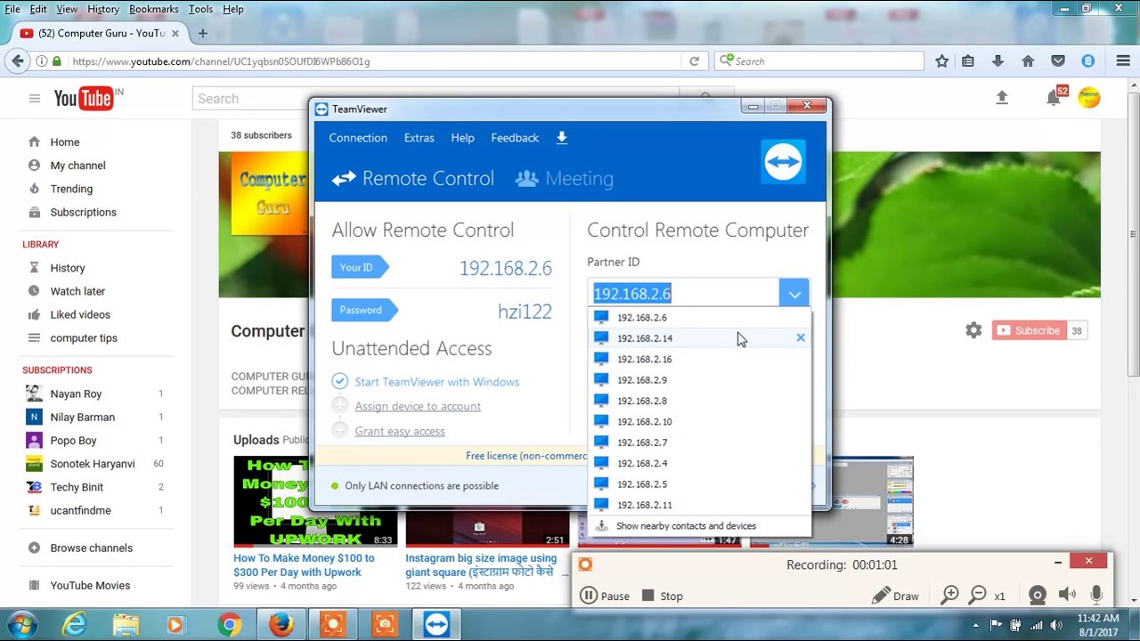 HOW TO USE Teamviewer without Internet Lan Settings - YouTube