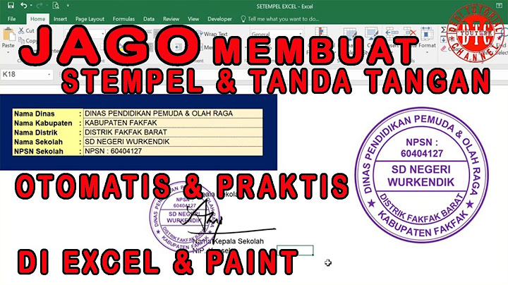 Cara membuat cap stempel di excel