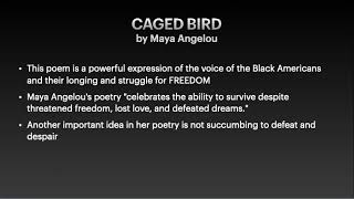 Caged Bird Analysis