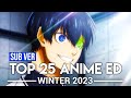 Top 25 Anime Endings - Winter 2023 (Subscribers Version)